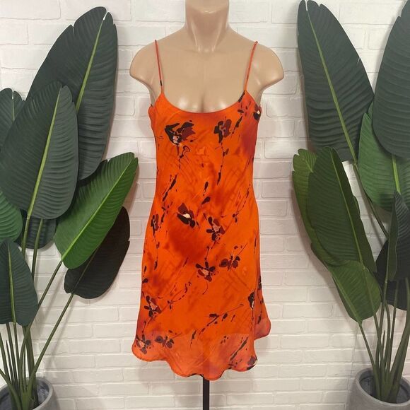 Mint Julep Dresses & Skirts - Mint Julep orange floral print midi dress y2k